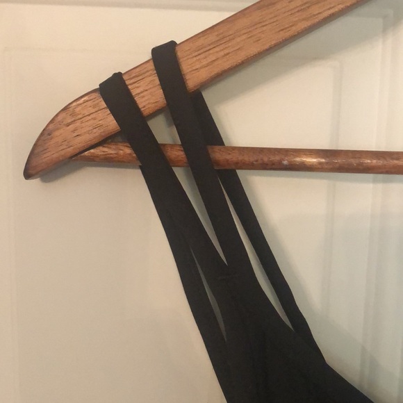 Trimshaper Double Strap Black One Piece Swimsuit - Picture 2 of 7